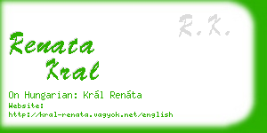 renata kral business card